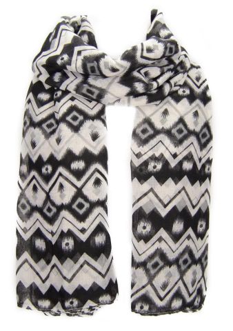 FOULARD PRINT ZIG ZAG NEGRO