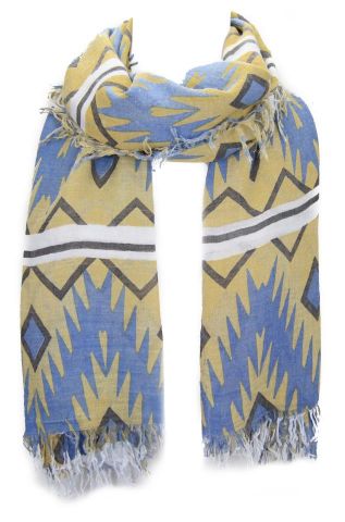 FOULARD ZIG ZAG NAVAJO AZUL