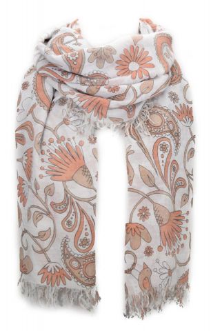 FOULARD CACHEMIRES NARANJA