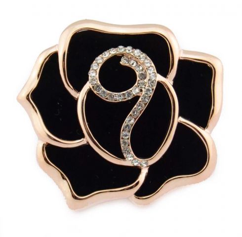 BROCHE FLOR  NEGRO