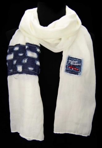 FOULARD PARCHES TEJANOS BLANCO