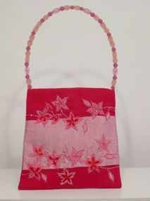 BOLSO FRANJA FLORES FUCSHIA