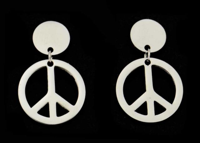 PENDIENTES ACERO PEACE