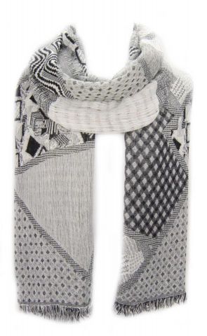 FOULARD VISCHIN PATCH MINI R GRIS