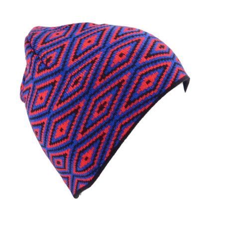 GORRO UNISEX ROMBO BICOLOR ROJO