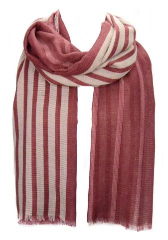 FOULARD RAYAS VERTICALES GRANATE