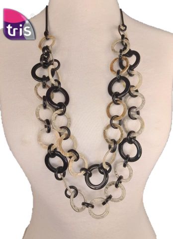 COLLAR 2 VUELTAS HORN BLACK