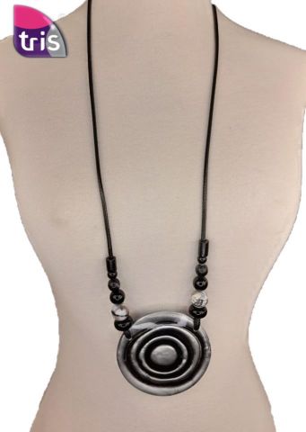 COLLAR COLG. LARGO OJO GRIS