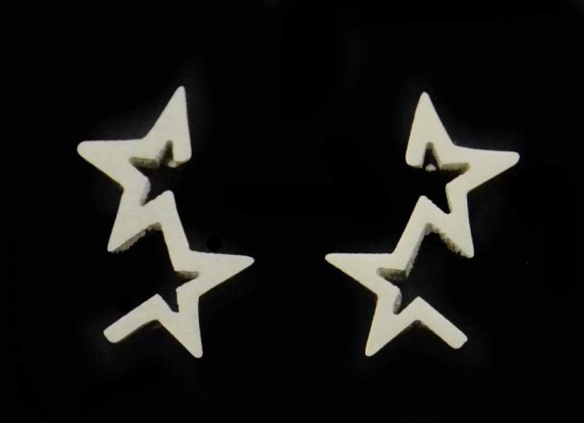 PENDIENTES ACERO 2 MINI STARS