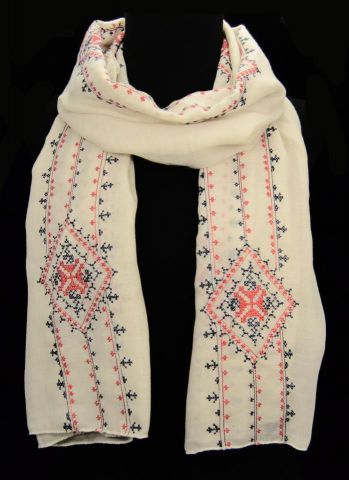 FOULARD CRUCETILLA FLECOS BLANCO