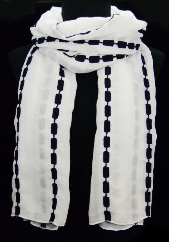 FOULARD CADENETA BORDADA BLANCO