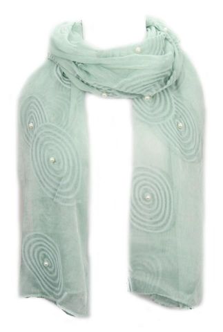 FOULARD CIRCULOS PERLA VERDE