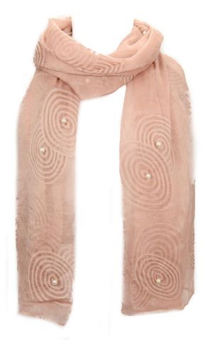 FOULARD CIRCULOS PERLA ROSA