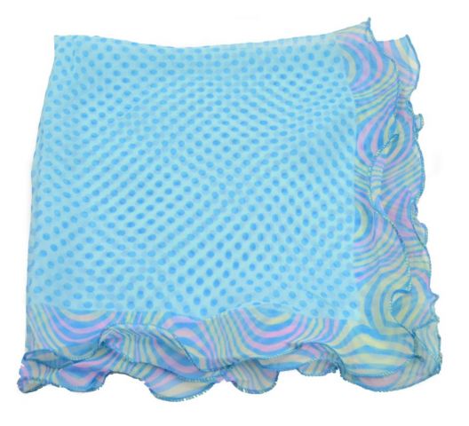 FOULARD MINI LUNARES ONDAS AZUL