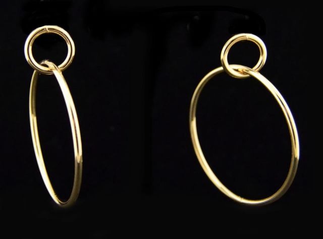 PENDIENTES NUDO 4,5 CM DORADO