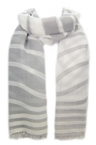 FOULARD RAYAS MARINE GRIS