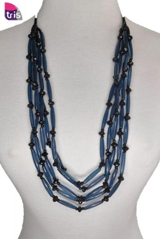 COLLAR TROQUEL AZUL 5 ROWS