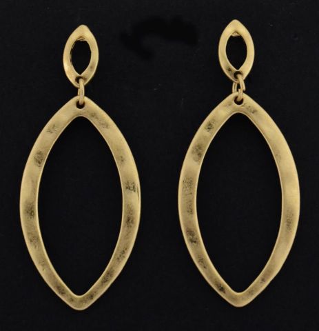 PENDIENTES OVALES HUECOS DORADO