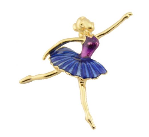 BROCHE BAILARINA AZUL-MORAD