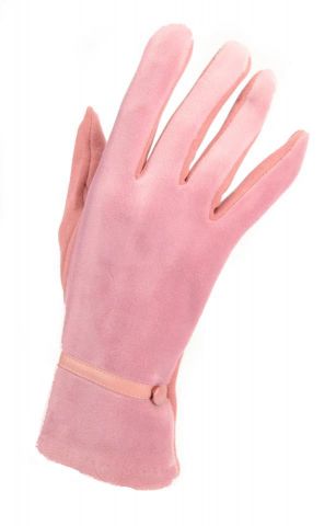 GUANTES VELVET 2 TEJIDOS ROSA