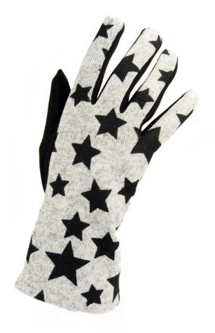 GUANTES PUNTO ESTRELLAS NEGRO