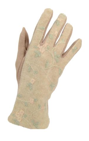 GUANTES BORDADOS PASTEL BEIGE