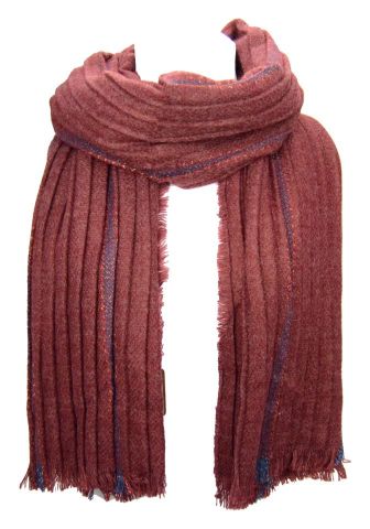 FOULARD PLISADOS VERTICALES GRANATE