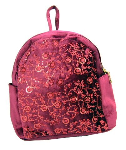 MOCHILA P VELVET BORDADO GRANATE