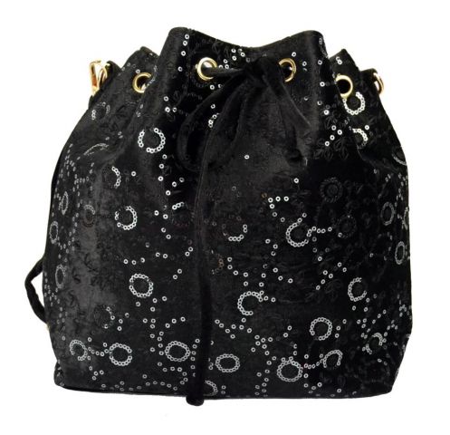 BOLSO JUDAS VELVET BORD PS NEGRO