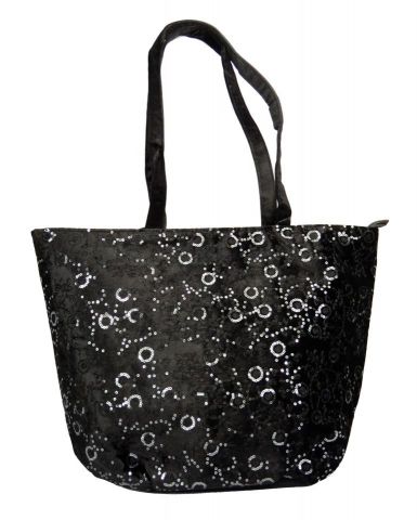 BOLSO VELVET SHOPPING BORD NEGRO