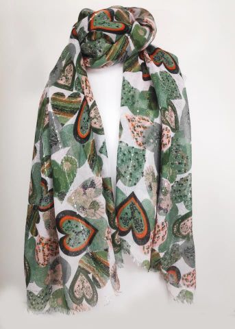 FOULARD CORAZONES LUSEXC VERDE