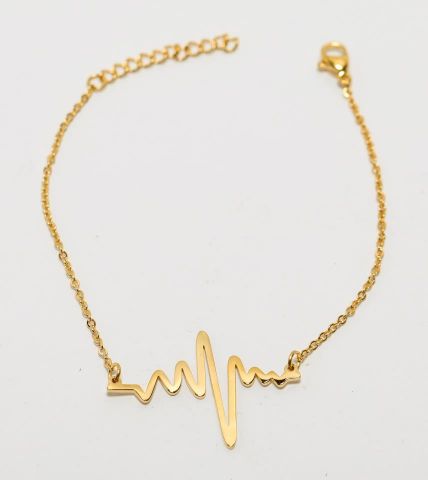 PULSERA ACERO CARDIO CHAPADO