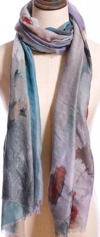 FOULARD DIGITAL PRINT FLORES LILA