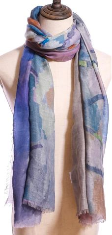 FOULARD DIGITAL PRINT FLORES VERDE