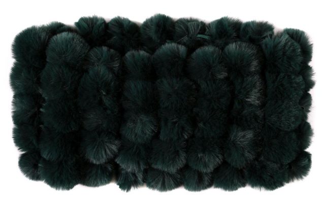 CUELLO PELUCHE BOLAS VERDE