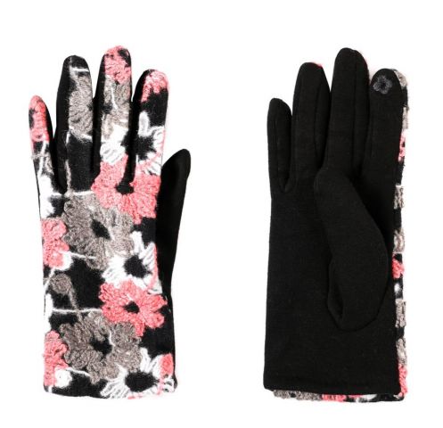 GUANTES BORD. FLOR CENT HUEC ROSA