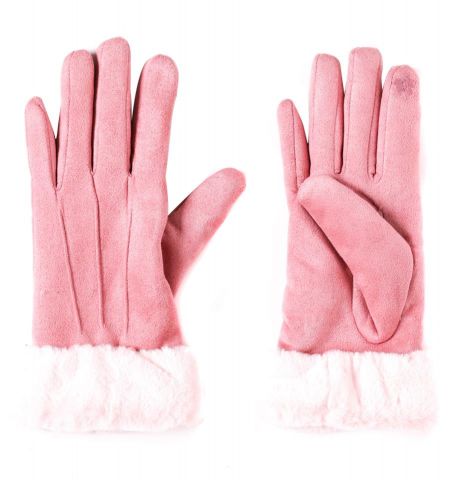 GUANTES VUELTA 3 PESPUNTES ROSA