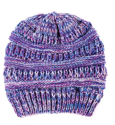 GORRO JASPE MULT. SIN POMP AZUL