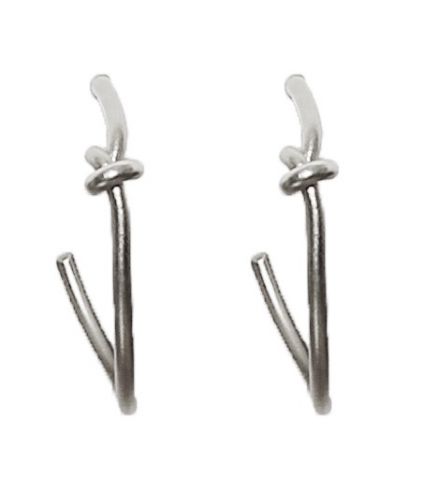 PENDIENTES ARO NUDO PLATEADO