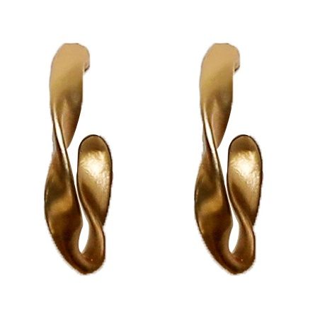 PENDIENTES ARO TORNADO DORADO