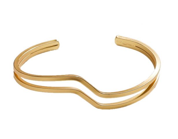 PULSERA RIGIDA SEMIOLA DORADO