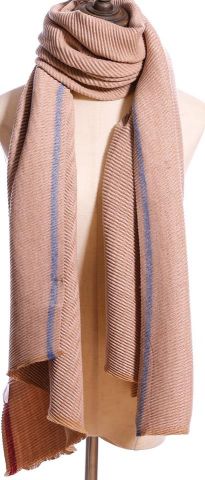 FOULARD PLISADO BICOLOR BEIGE