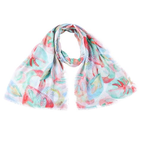 FOULARD HOJAS ACUARELA MULTICOLOR