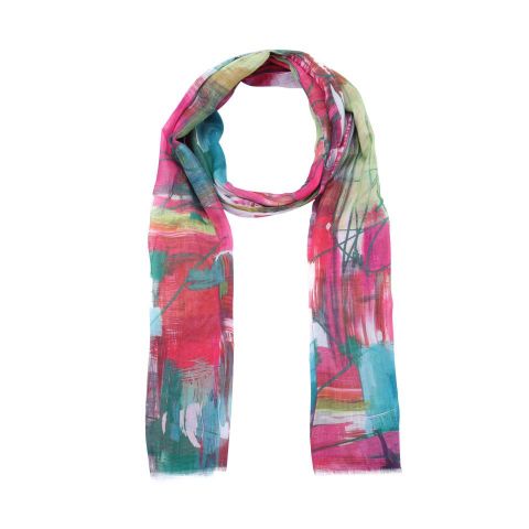 FOULARD ABSTRACTO GARABATOS ROSA