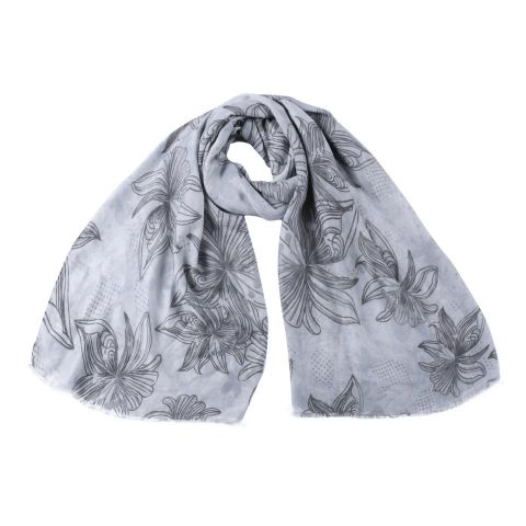 FOULARD FLORES LYS NEGRO