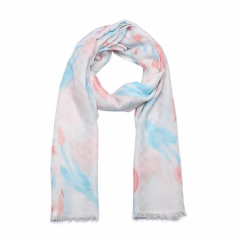 FOULARD TULIPANES AZUL