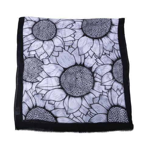 FOULARD GIRASOLES GRANDES NEGRO