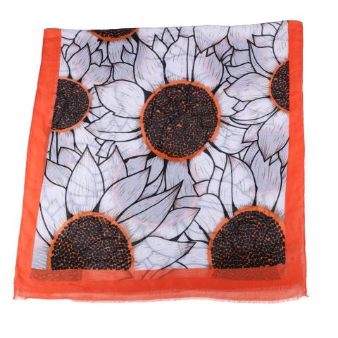 FOULARD GIRASOLES GRANDES NARANJA