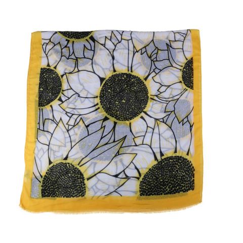 FOULARD GIRASOLES GRANDES AMARILLA