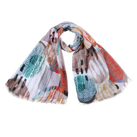 FOULARD GRANDES BOLAS MIXCO TEJA